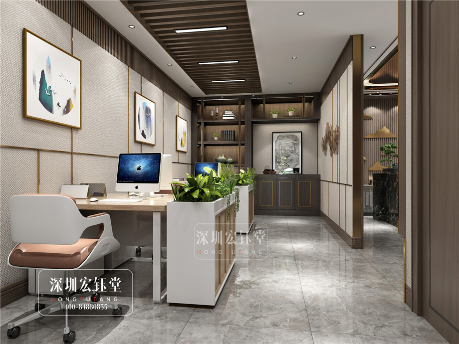 鄭州華融金融中心中式辦公室裝修案例效果圖 鄭州華融金融中心中式辦公室裝修案例效果圖